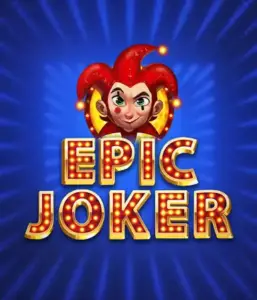 Enter the vibrant world of the Epic Joker game by Relax Gaming, featuring a mischievous joker with a vivid hairstyle against a luminous blue background. This image captures the fun and excitement of classic slots, ideal for players who enjoy a nostalgic touch, providing a delightful gaming experience.