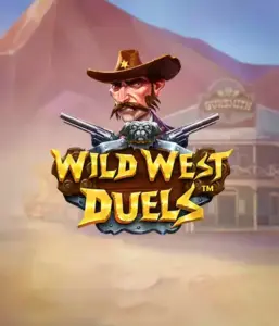  Immerse yourself in the wild world of "Wild West Duels" by Pragmatic Play, featuring a tough gunslinger ready for a showdown. The image displays a fierce cowboy with crossed pistols, framed by a desert backdrop. His focused expression and elaborate attire capture the essence of the Old West. The game's title is prominently featured in a striking font, complementing the adventurous theme. 