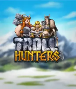 Enter the realm of "Troll Hunters," where bold Viking warriors are poised to battle their foes. The logo features a pair of Vikings, male and female, dressed for battle, with a chilly mountainous backdrop. They exude bravery and might, capturing the essence of the game's adventurous theme.