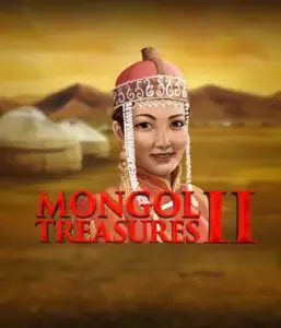 Step into the rich heritage of Mongolia with the Mongol Treasures 2 game by Endorphina, highlighting a stunning Mongolian woman adorned in traditional attire against a pastoral Mongolian steppe backdrop. This image captures the spirit of Mongolian history, delivering a distinctive gaming experience. 